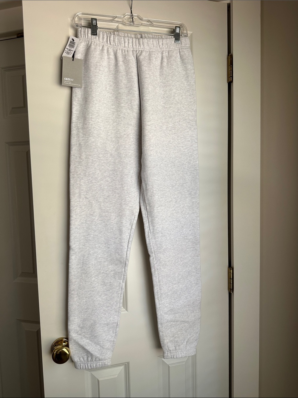 Aritzia TNA CAF Perfect High Rise in Heather Cloud White